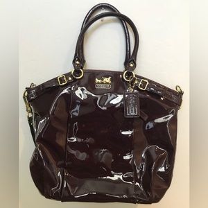 Coach Patent Leather Madison Lindsey Satchel